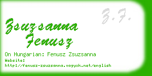 zsuzsanna fenusz business card